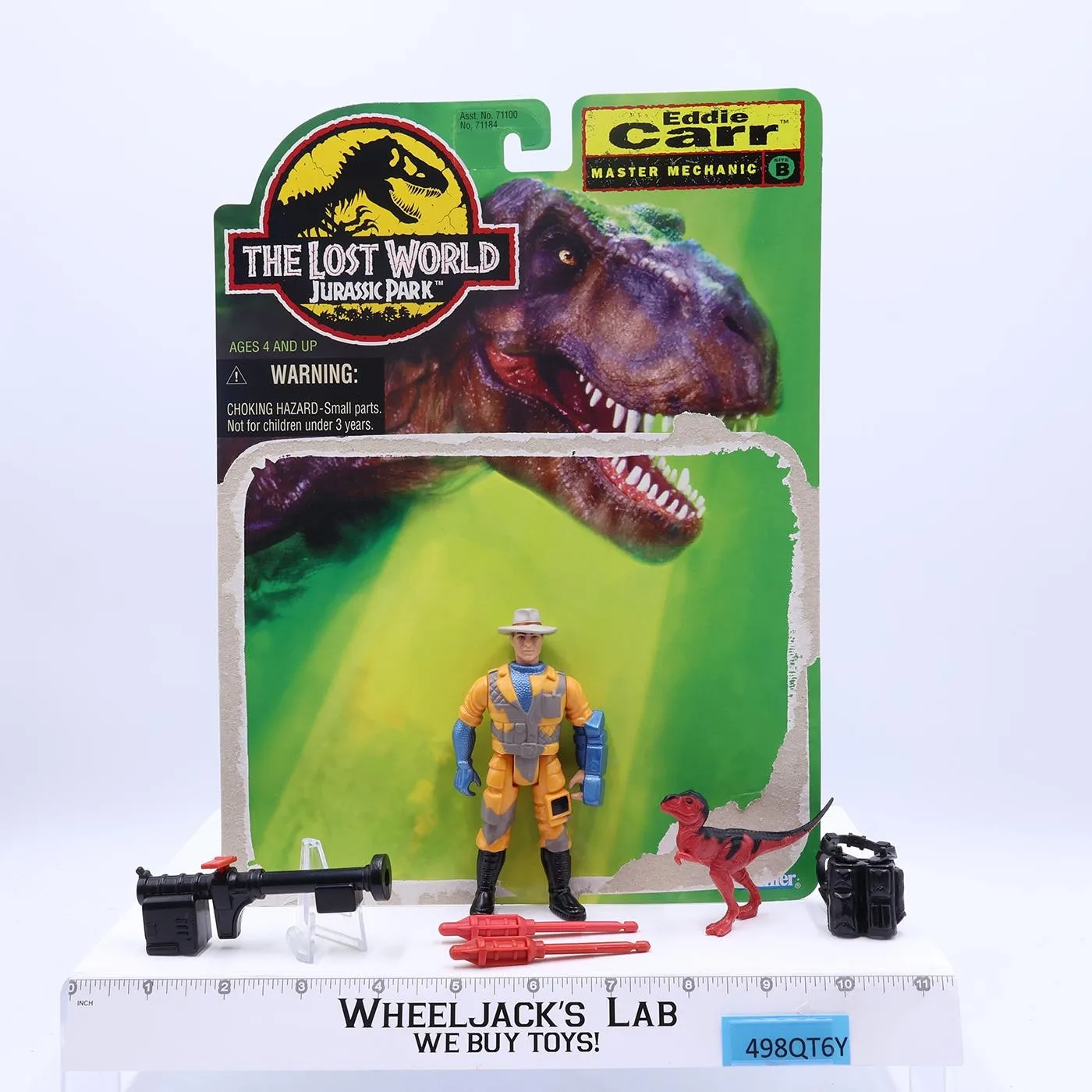 Eddie Carr Series 100% Complete Jurassic Park The Lost World Kenner  W/CARDBACK