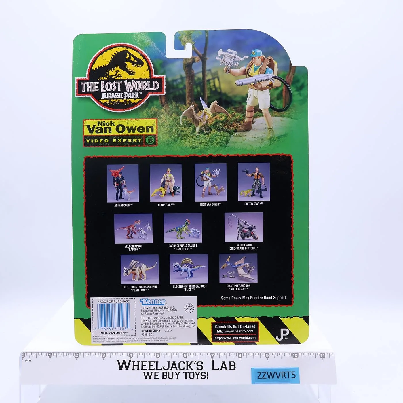 Nick Van Owen Video Expert 100% Complete Jurassic Park The Lost World  W/CARDBACK