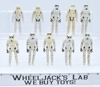 Lot of 10 Star Wars 1980s Storm Trooper Kenner Vintage Action Figures