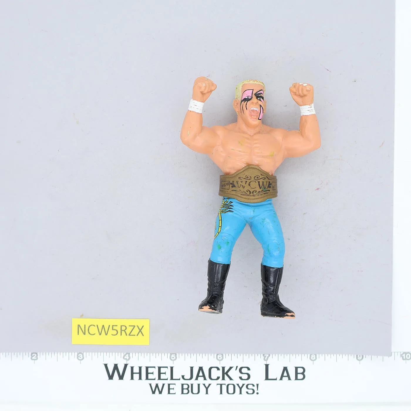送料込み！当時物 GALOOB WCW スティング STING フィギュア WCW WORLD CHAMPIONSHOP WRESTLING STING 100% COMPLETE 1990