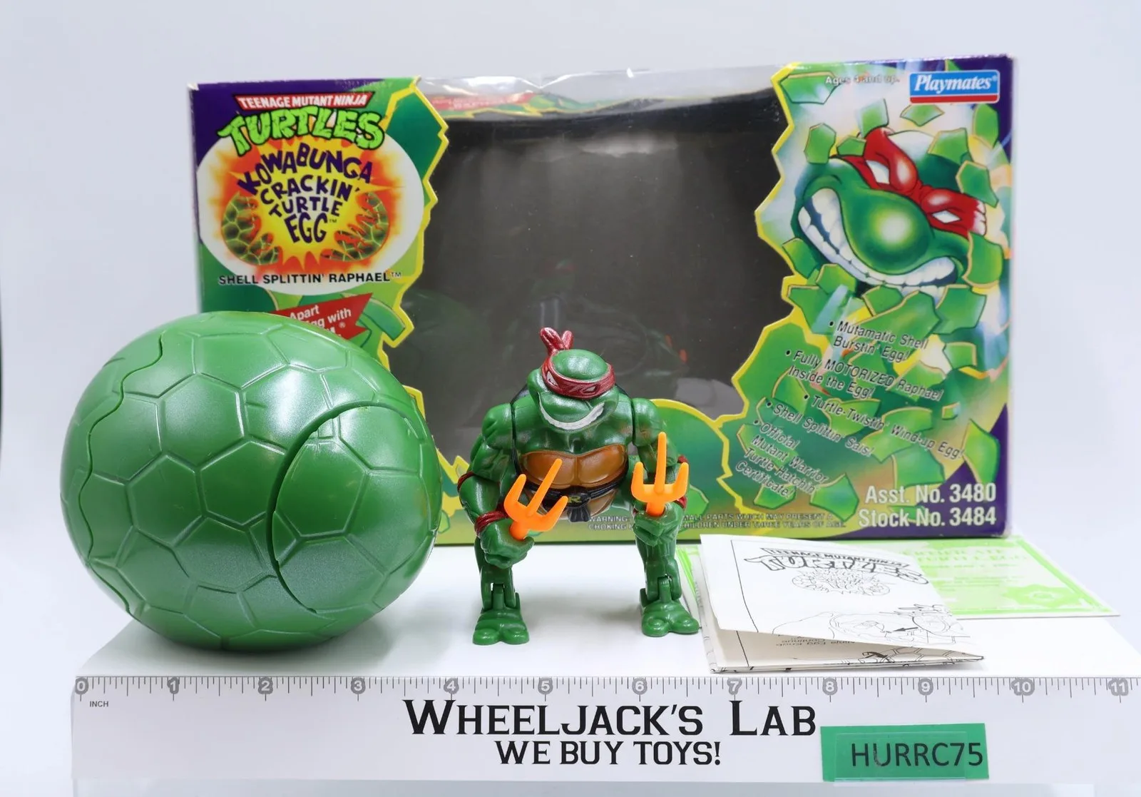 Shell Splittin' Raphael Complete Kowabunga Crackin Turtle