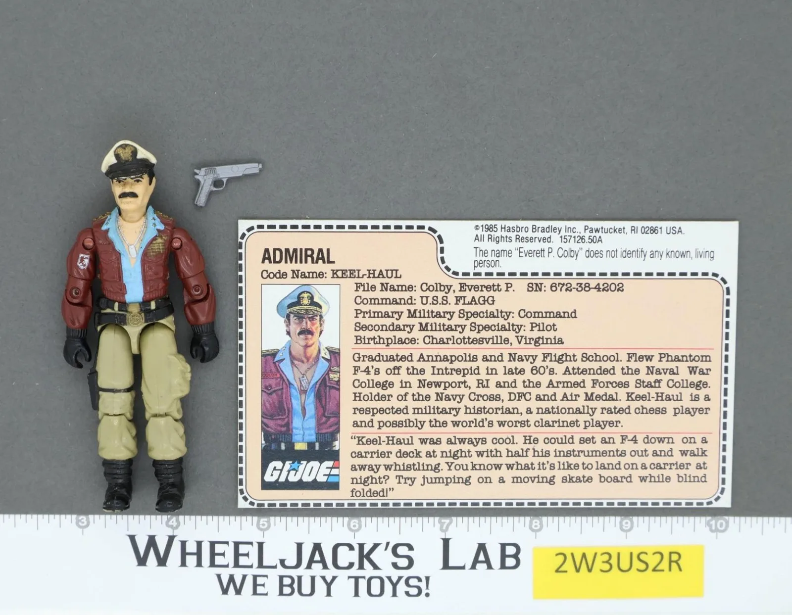 Keel-Haul V1 100% Complete G.I. Joe 1985 Hasbro Vintage Action Figure ...