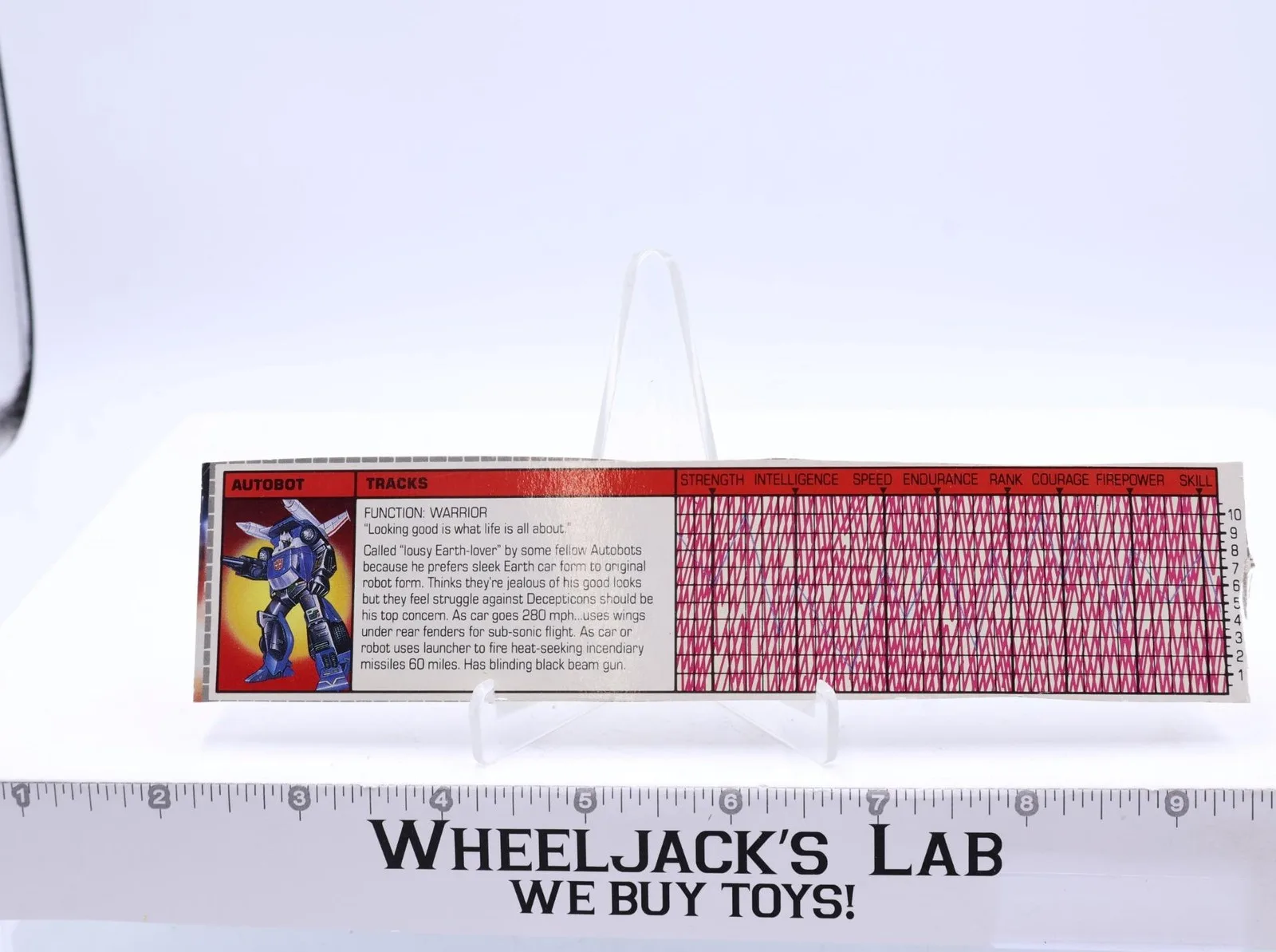 Tracks Tech Spec 1985 Vintage Hasbro G1 Transformers Action Figure