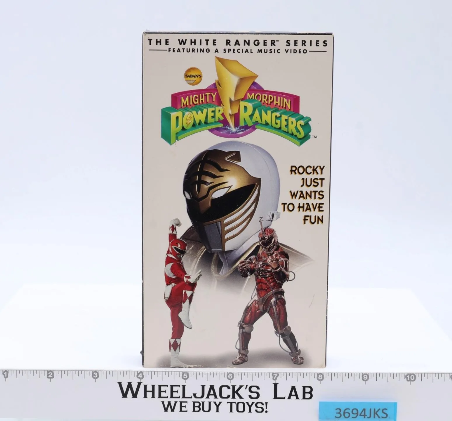 Power Rangers White Ranger Series Rocky Just Wants to Have Fun 1995 VHS Tape