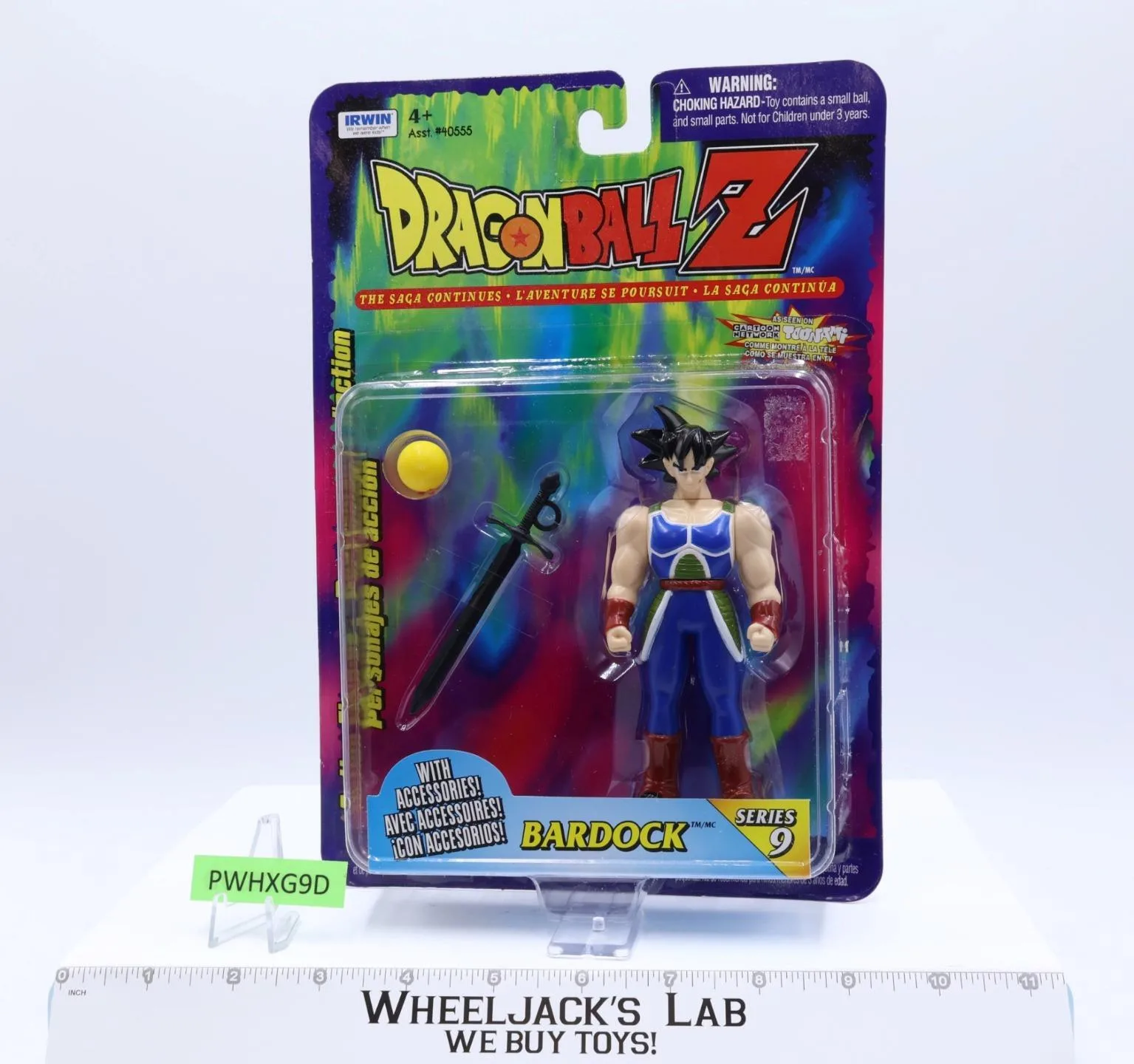 Bardock Series 9 Dragonball Z 1999 Irwin Toys Action Figure NEW MOSC SEALED