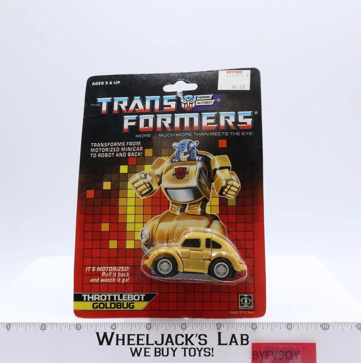 Goldbug Throttlebot NEW MOC 1987 Vintage Hasbro G1 Transformers Figure
