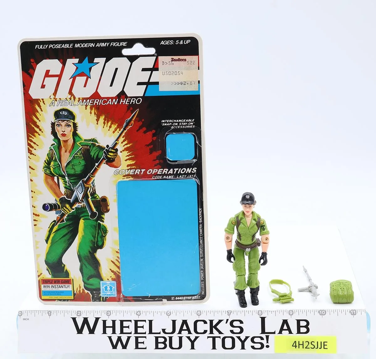 Lady Jaye 100% Complete W/ 34 Card V1 G.I. Joe 1985 Hasbro Vintage Action Figure