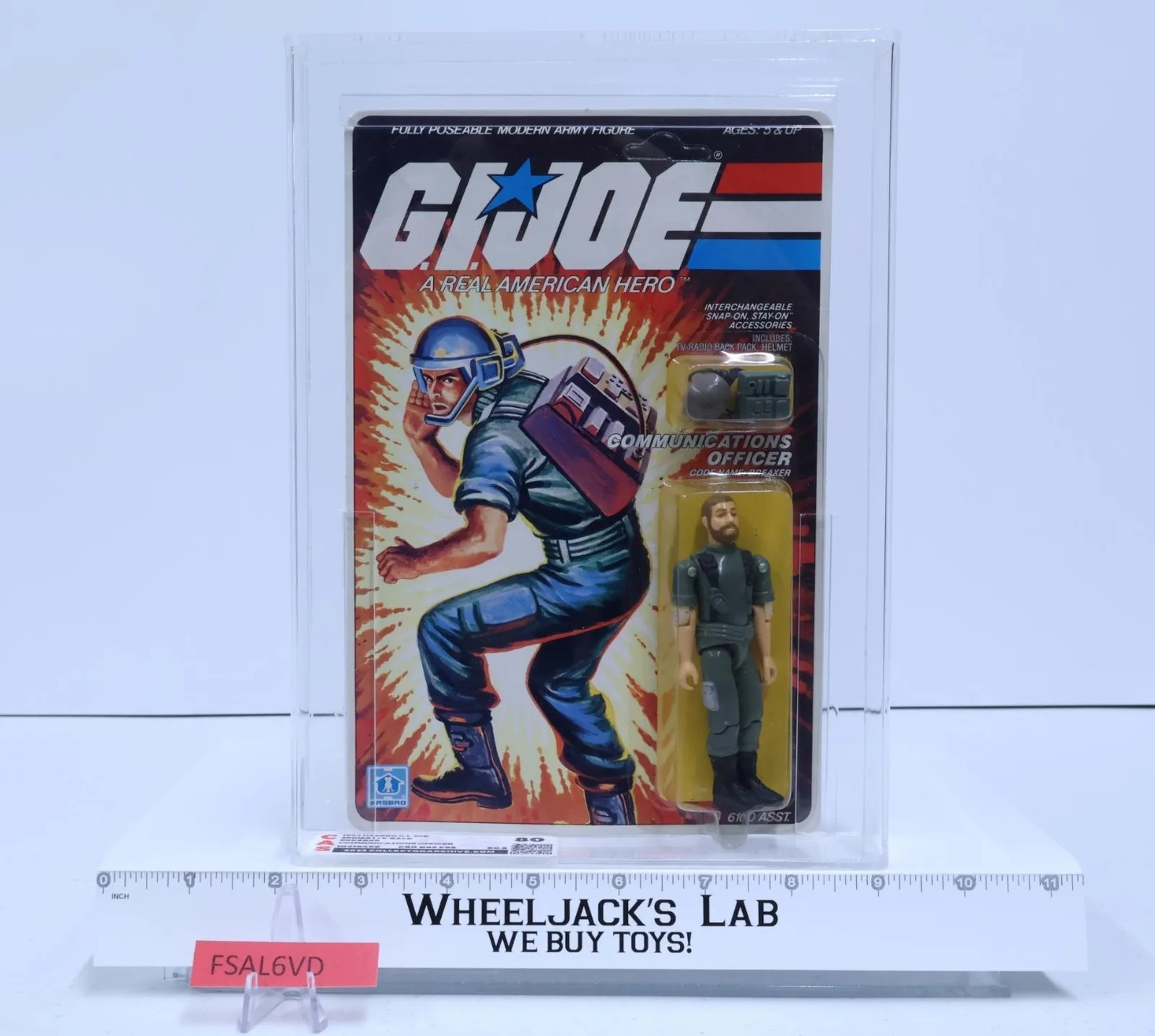 Breaker CAS GRADED 80 80/85/85 GI Joe Series 1 9-Back 1982 Hasbro NEW SEALED