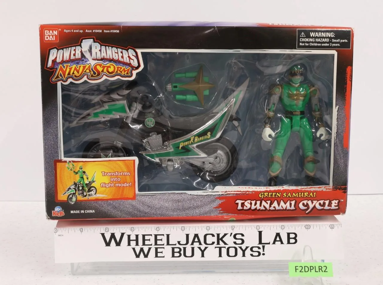 Green Samurai Tsunami Cycle 100% Complete Power Rangers Ninja Storm 2003 Bandai