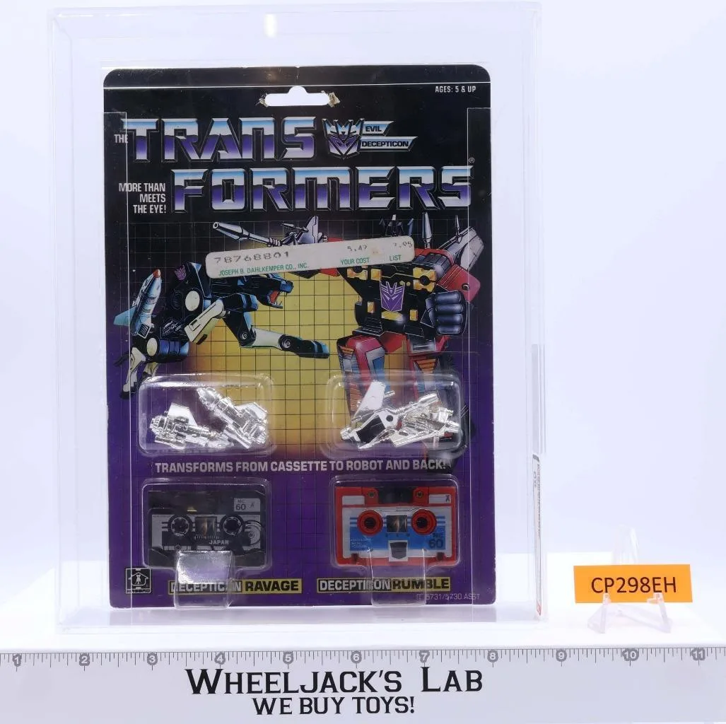 Ravage & Rumble AFA GRADED 80 75/80/85 G1 Transformers 1985 Hasbro Figure