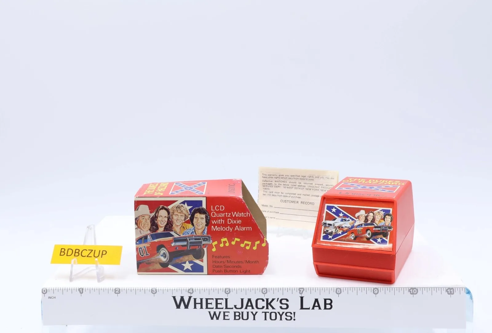 Dukes Of Hazzard Musical Unisonic LCD Quartz Watch 1981 Warner Bros Vintage