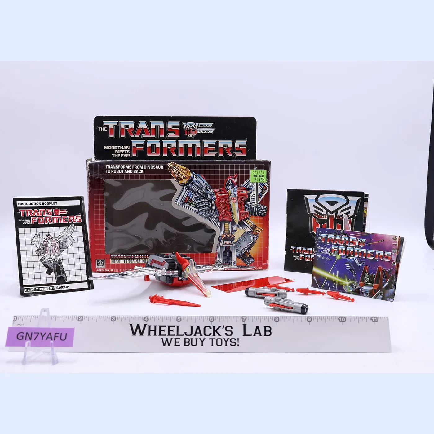 Swoop 100% Complete W/BOX 1985 Vintage Hasbro G1 Transformers Action Figure