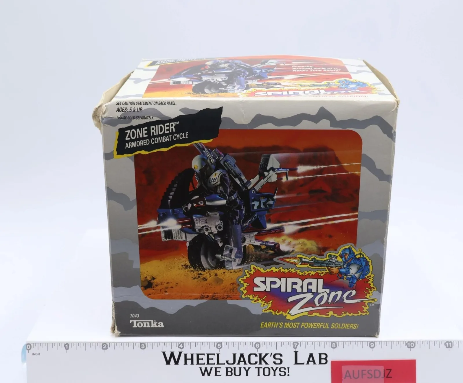 #7043 Zone Rider Armored Combat Cycle Spiral Zone 1987 Tonka Action Figure