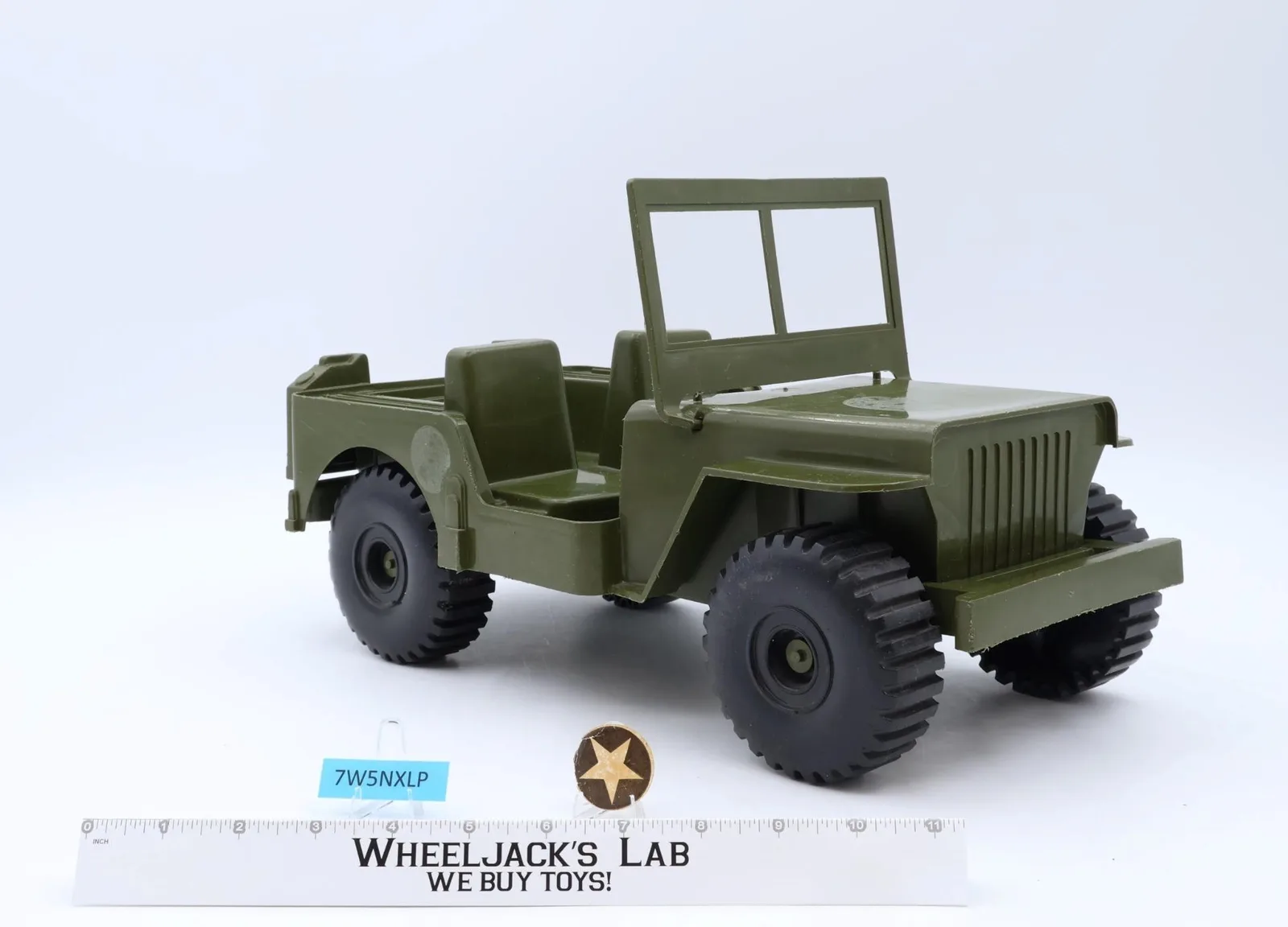 Plastic Green Army Jeep 1973 Empire Carolina Enterprises Military Toy Car