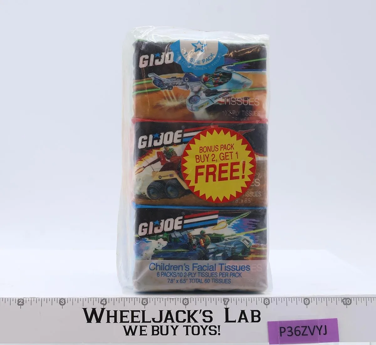 Children's Facial Tissues 6-Pack GI Joe 1988 Hasbro DuClair Vintage NEW SEALED
