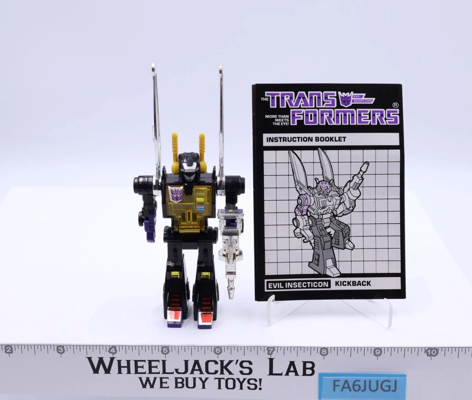 Kickback 100% Complete Vintage 1985 G1 Transformers Hasbro Action Figure