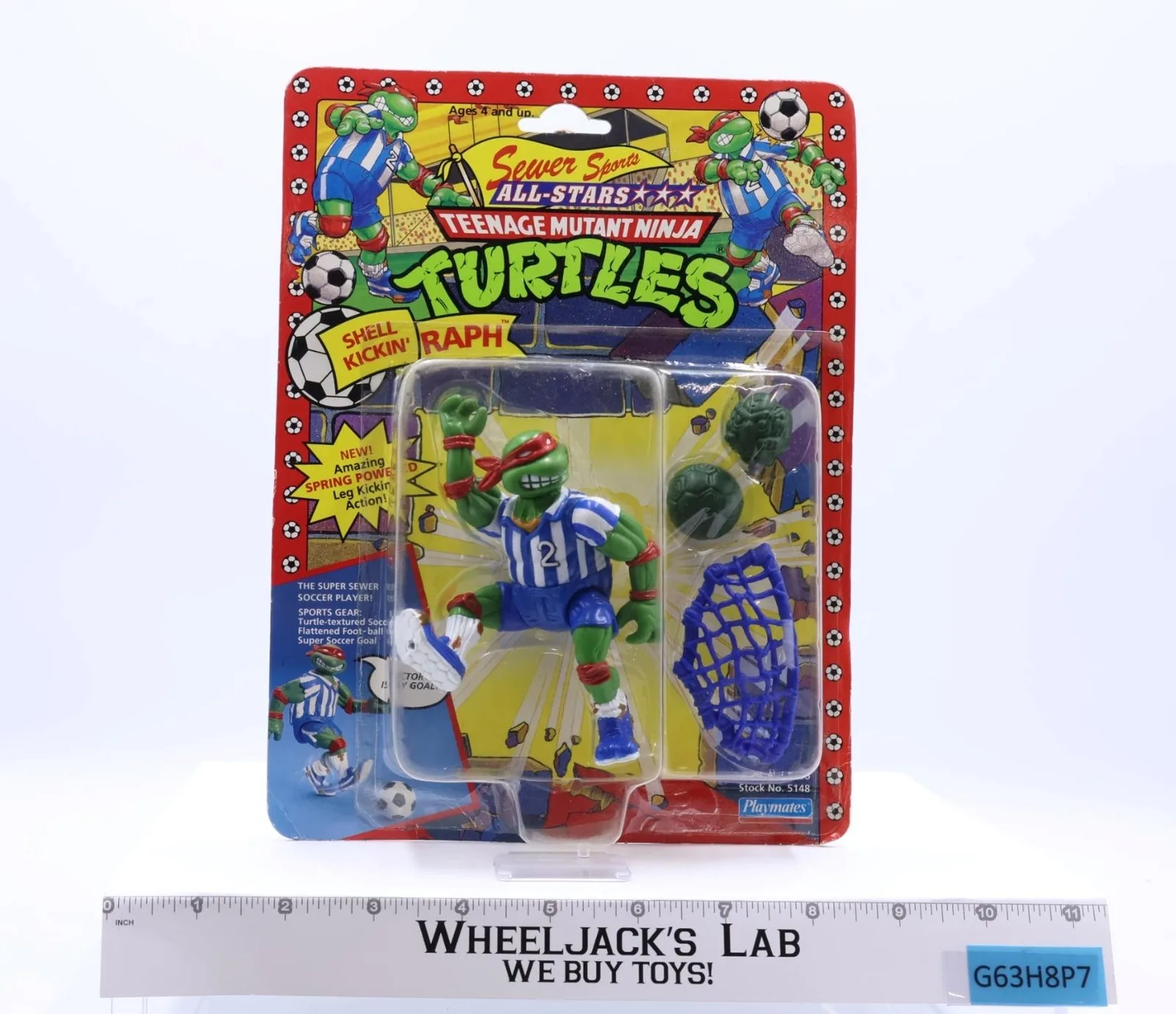 Shell Kickin' Raphael Teenage Mutant Ninja Turtle TMNT 1991 Playmates NEW SEALED