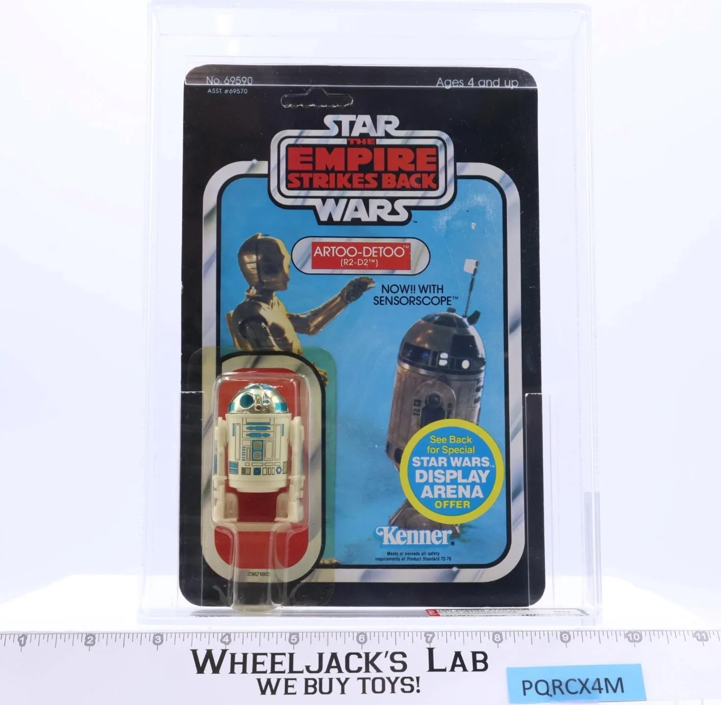 R2-D2 w/ Sensorscope AFA GRADED 80 80/85/90 45 Back Star Wars ESB 1982 Kenner