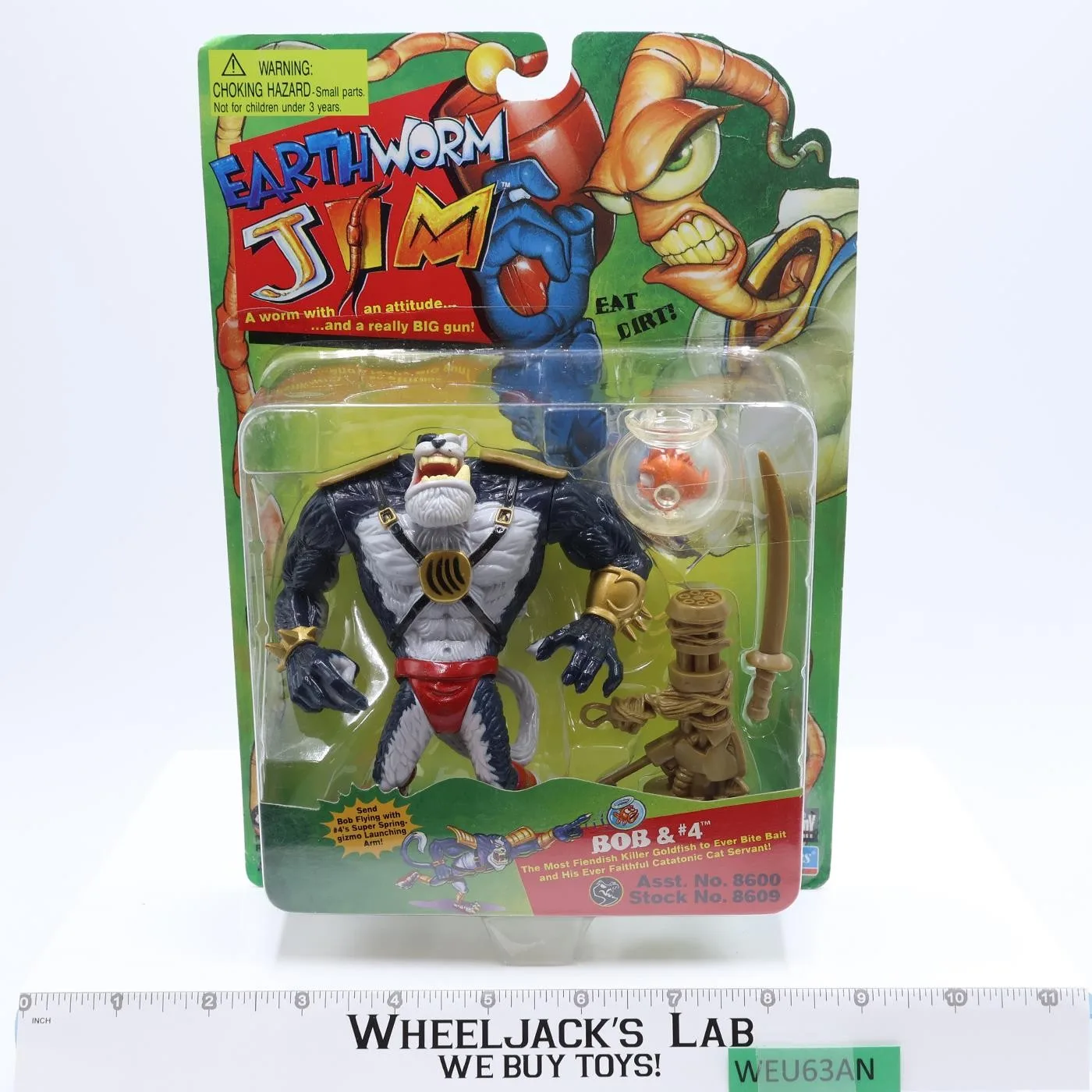 Bob & #4 Earthworm Jim 1994 Playmates Action Figure NEW SEALED