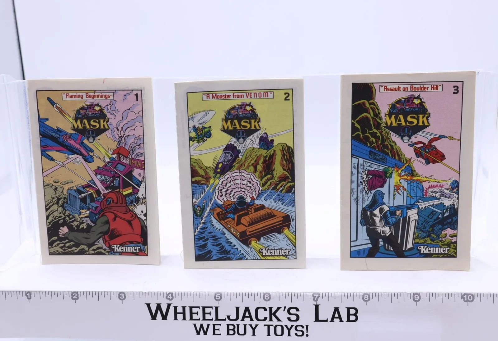 M.A.S.K Lot of 3 Mini Comic Books Issue #1 # 2 #3 Vintage 1985 Kenner