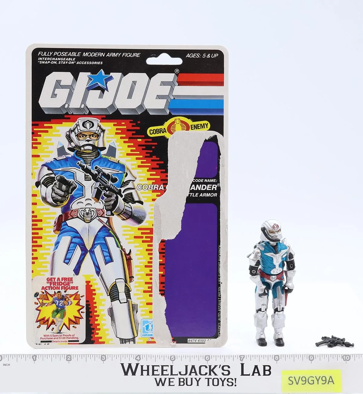 Cobra Commander V3 100% Complete W/ Cardback 1987 G.I. Joe Hasbro Vintage Figure