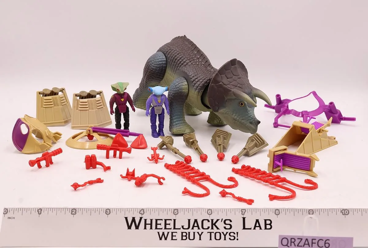 Triceratops W/ Hammer + Sidewinder Dino Riders 1989 Tyco Toys Action Figure