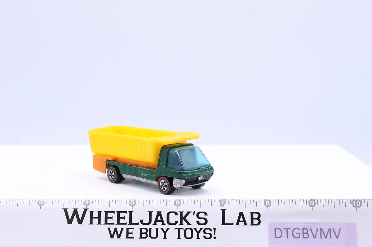 The Heavyweights Dump Truck Green Orange Bed 1969 1970 Hot Wheels Mattel Vtg RL
