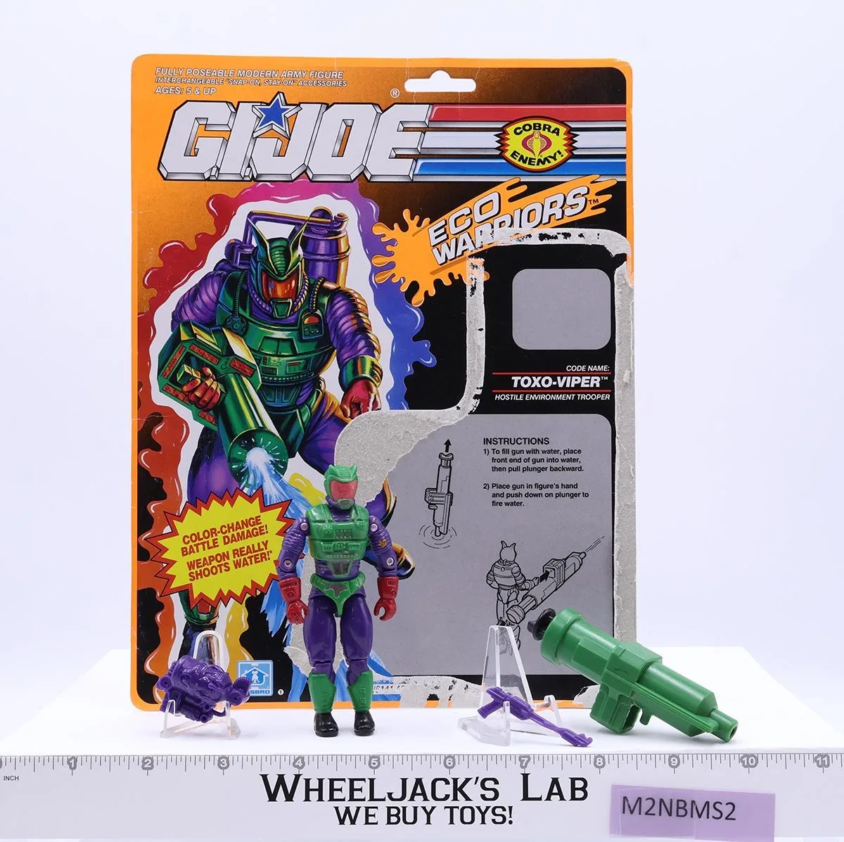 Toxo-Viper V2 100% Complete W/ Cardback 1989 G.I. Joe Hasbro Vintage Figure