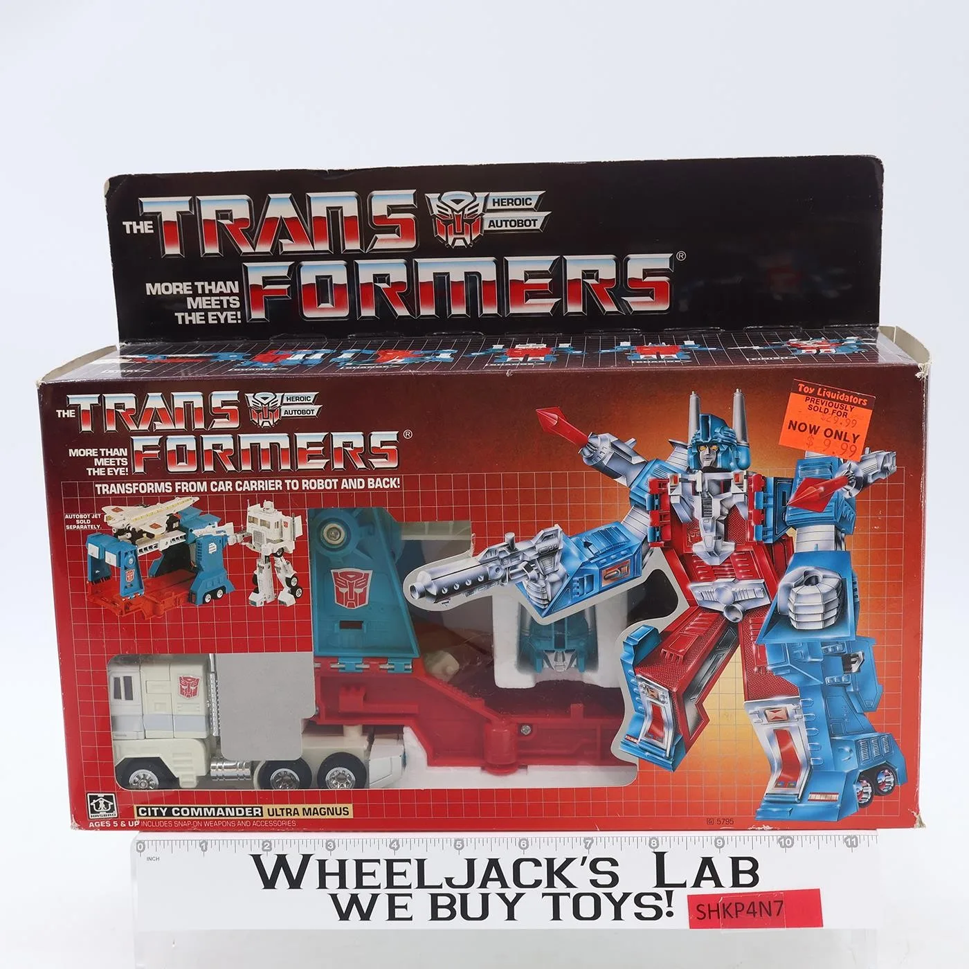 Ultra Magnus RT 100% Complete W/ BOX & INSERT Vintage G1 Transformers Figure