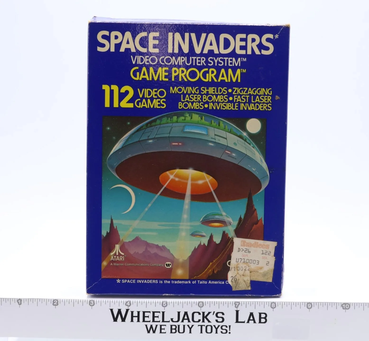 Space Invaders W/ Box + Manual ATARI 2600 1980 Vintage Game Cartridge