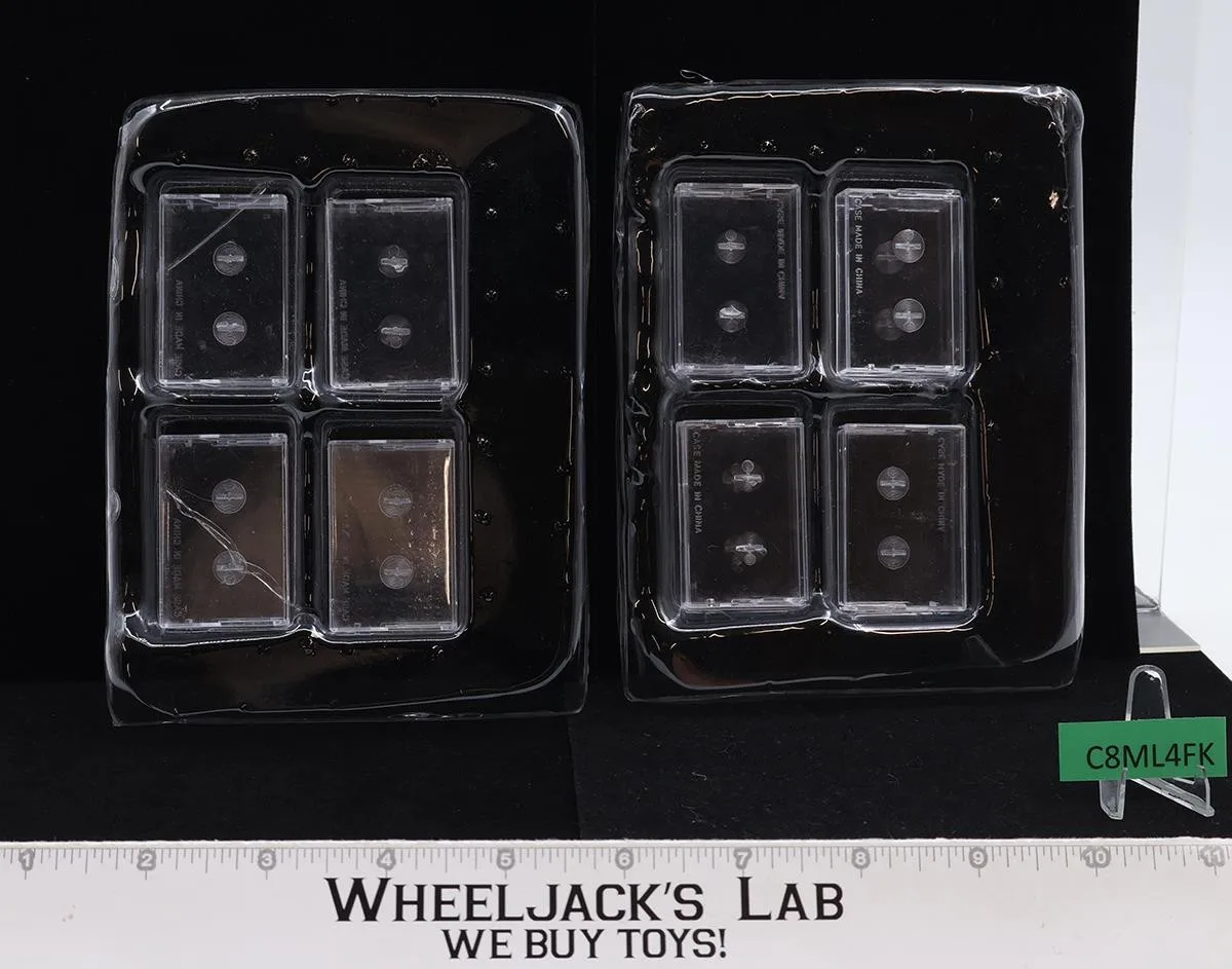 Set of 8 Clear Cassette Tape Cases Third Party Action Figure Accessory