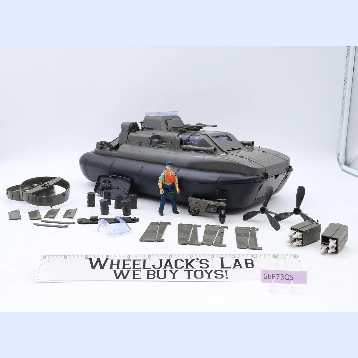 Killer W.H.A.L.E. Hovercraft W/Cutter G.I. Joe 1984 Hasbro Action Figure Vehicle