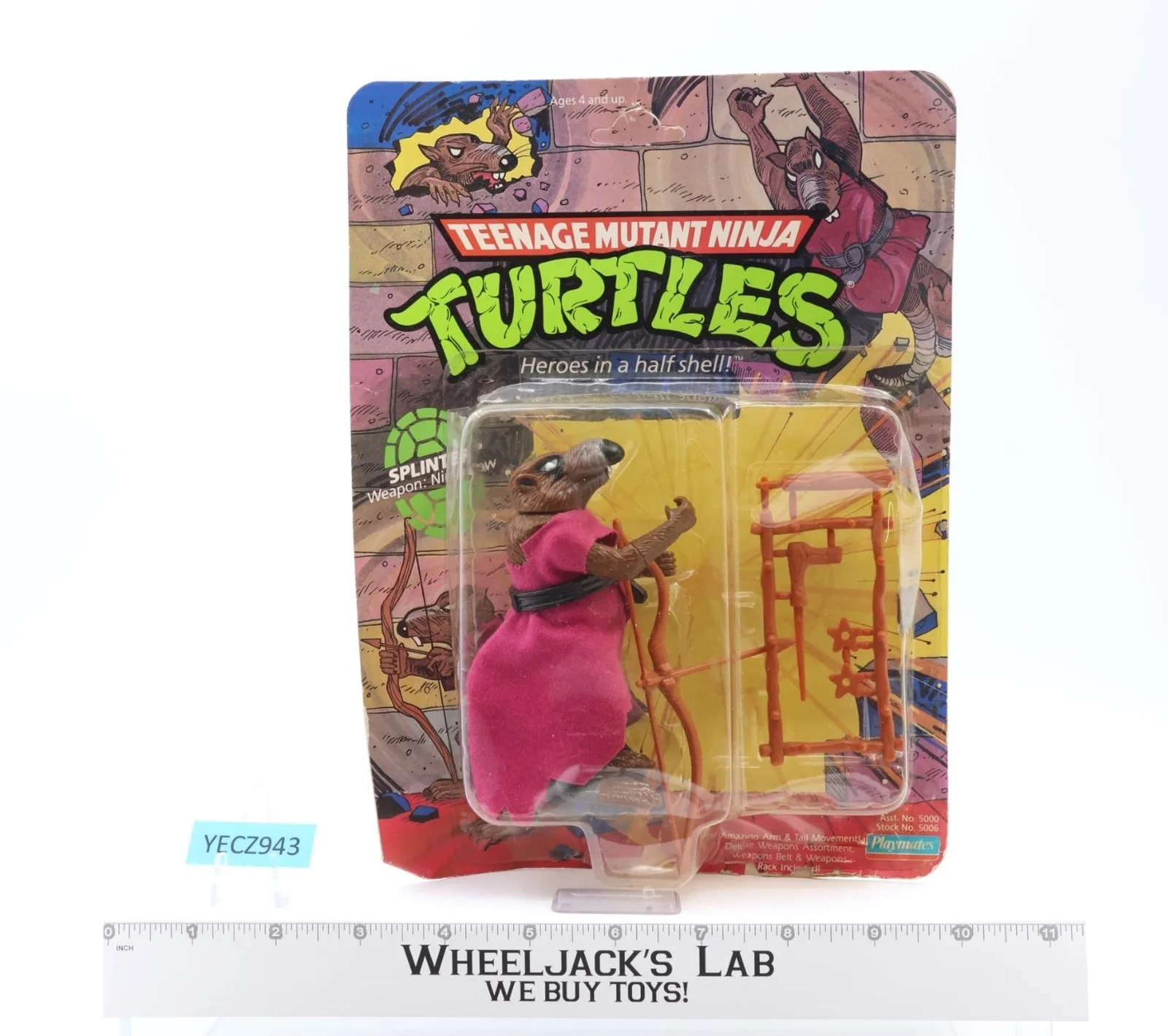 Splinter Teenage Mutant Ninja Turtles TMNT 1990 Playmates NEW MOSC SEALED