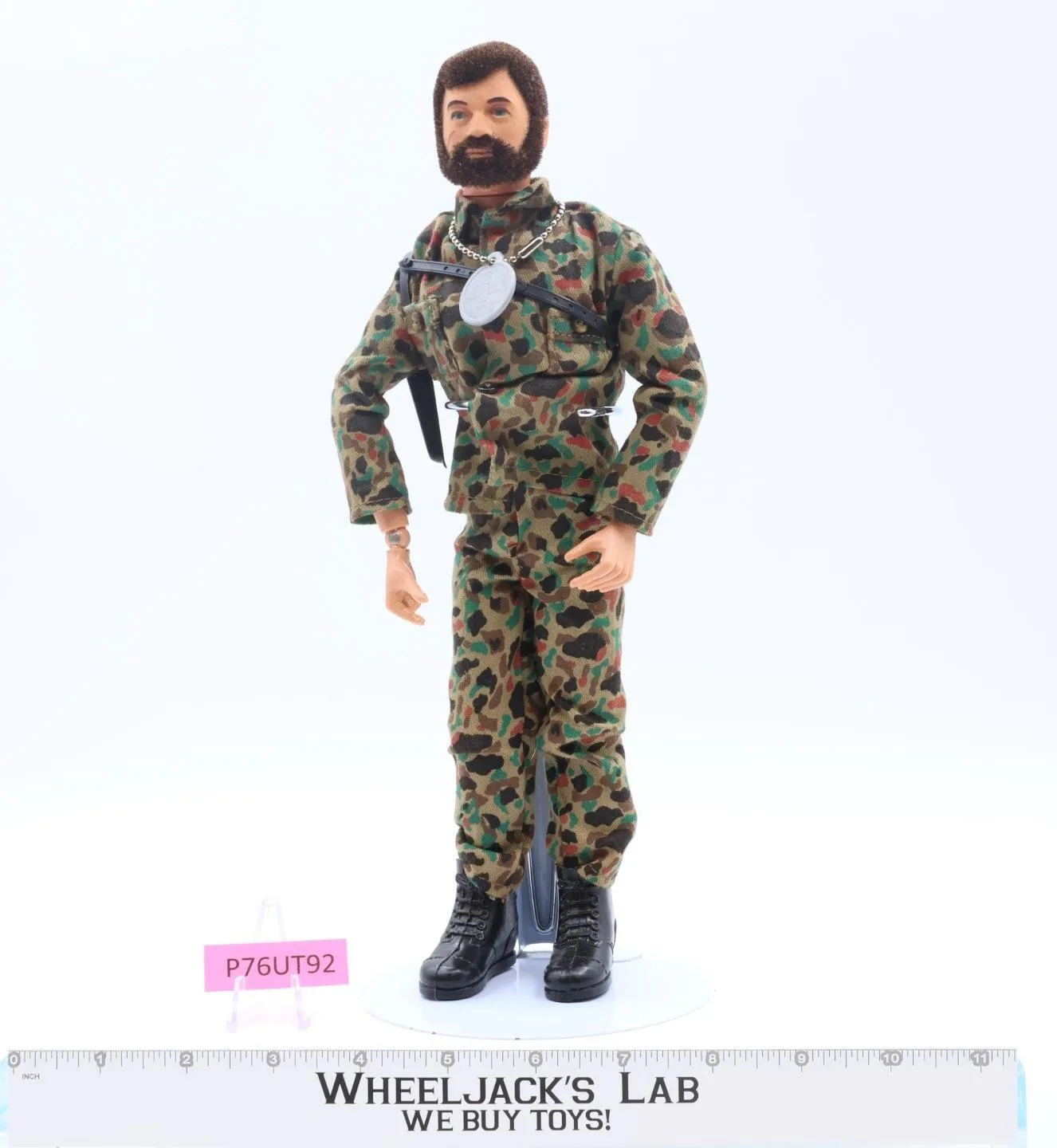 Land Adventurer Flocked Brown Hair & Beard 100% Complete 12" GI Joe 1970 Vintage