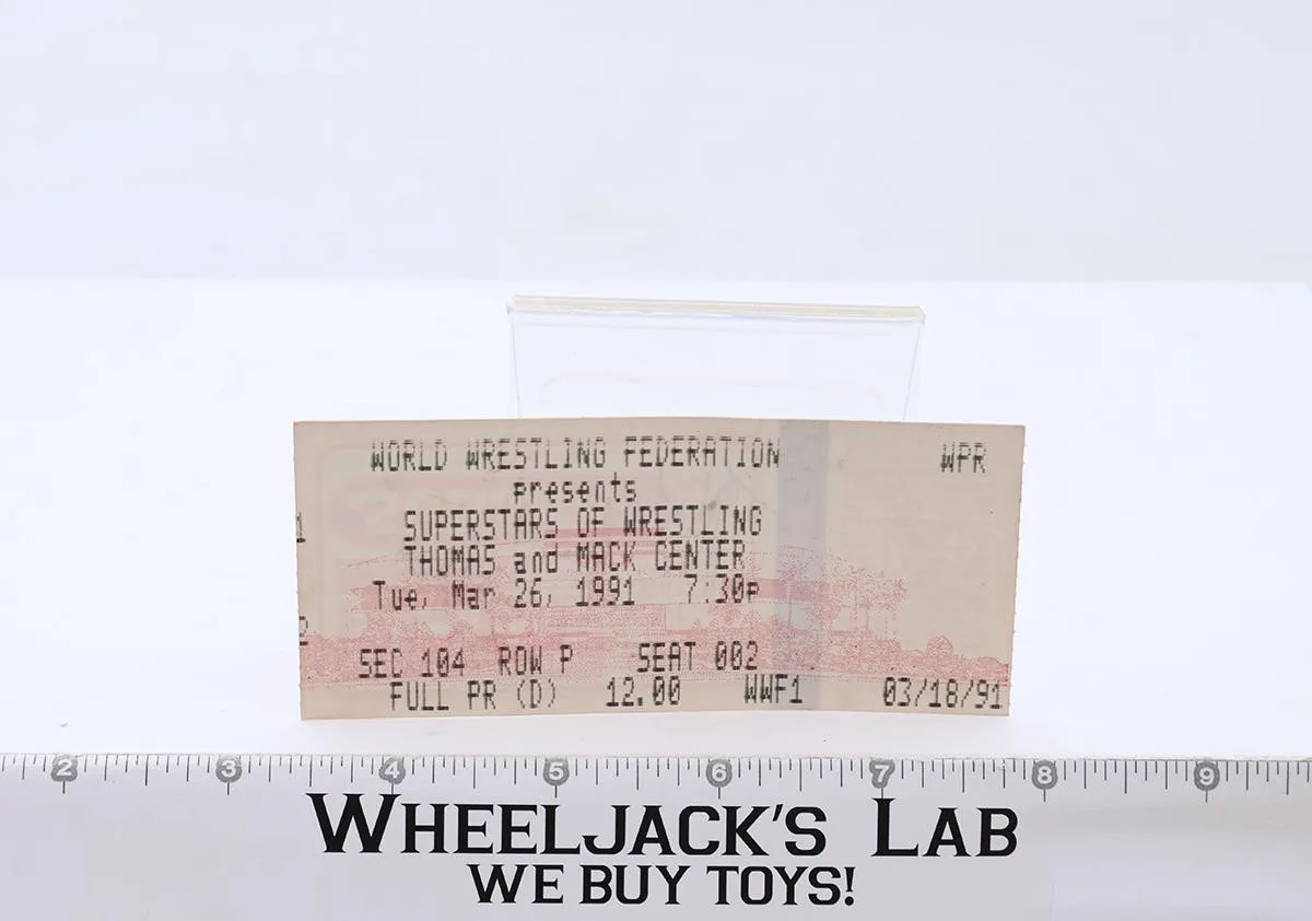 WWF Superstars of Wrestling Thomas and Mack Center Ticket March 1991