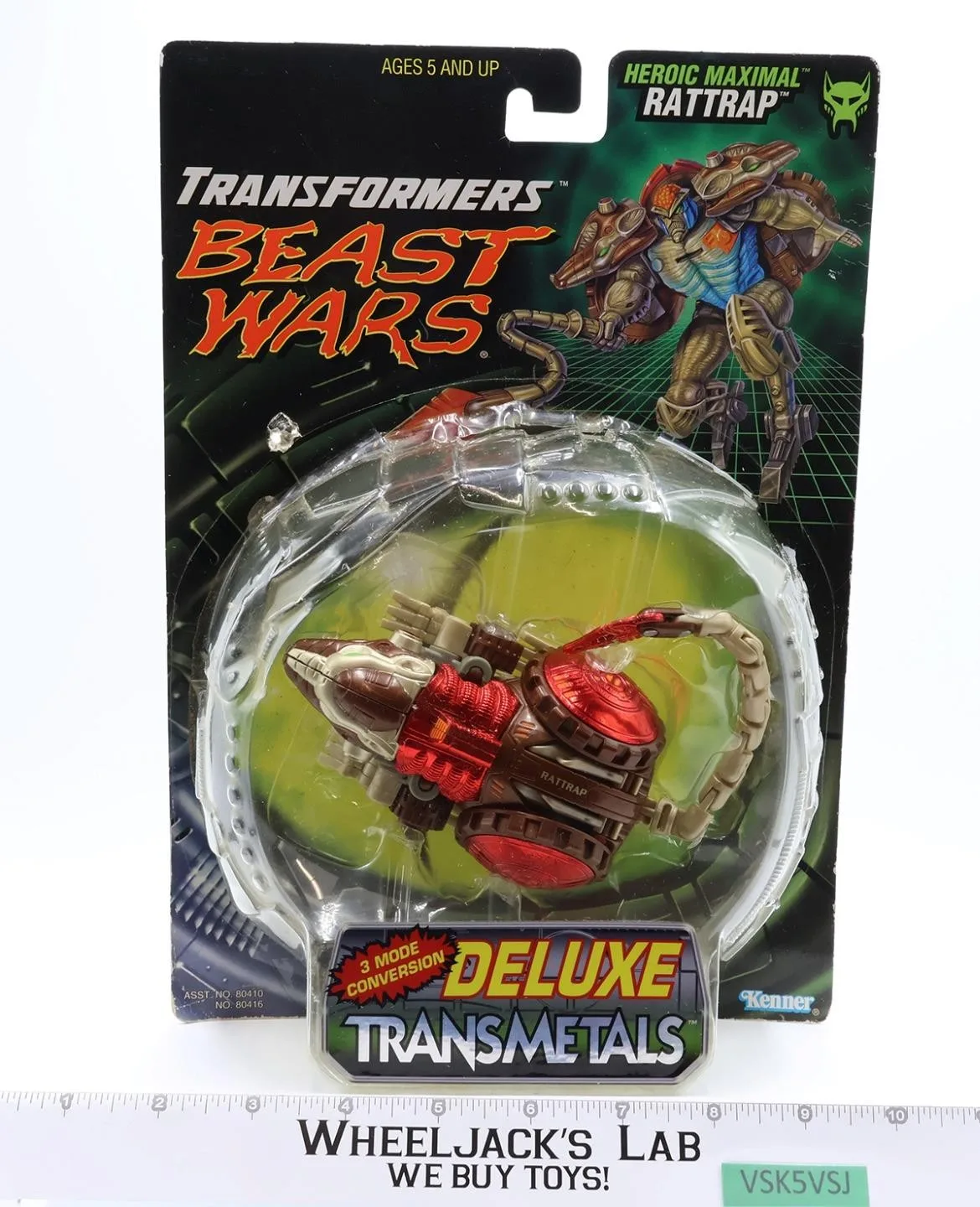 Rattrap Complete W/Card & Bubble Transmetal Transformers Beast Wars Hasbro