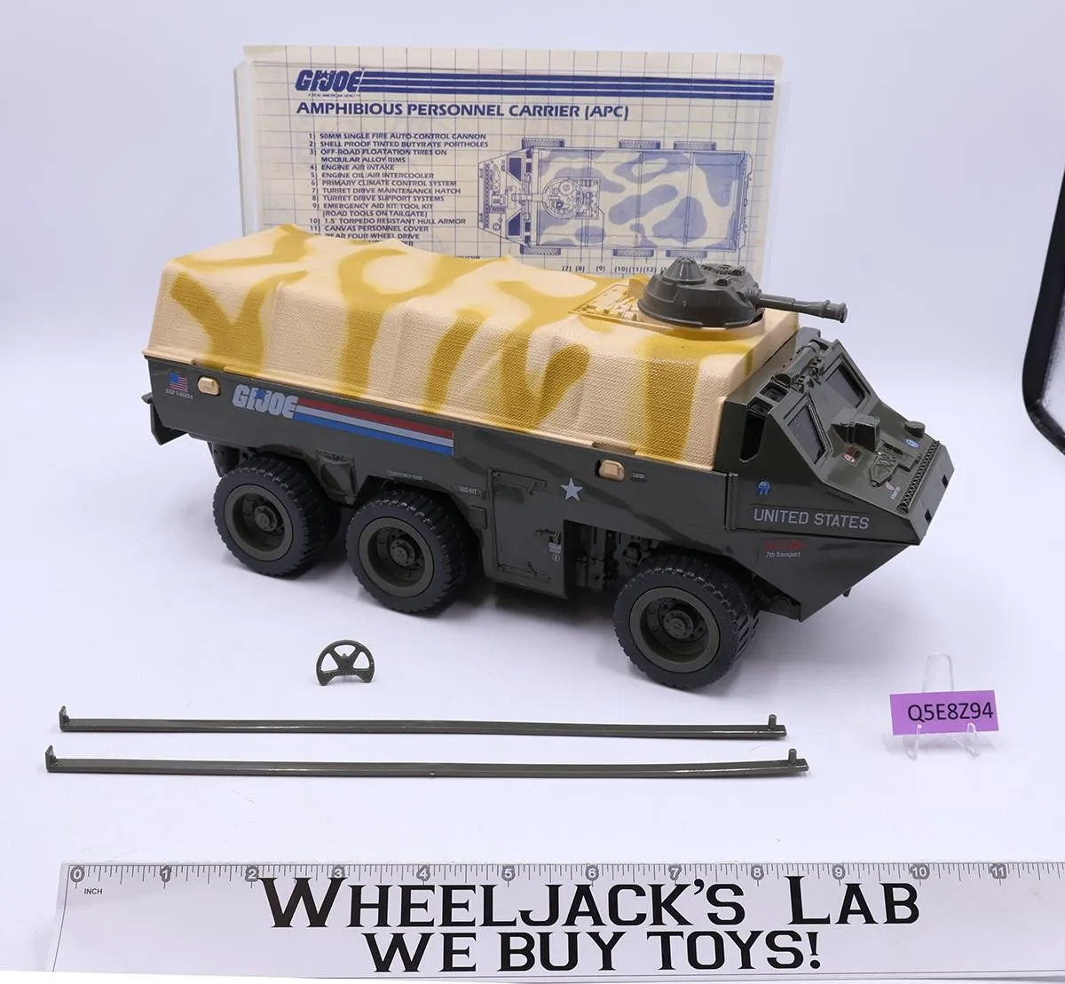 A.P.C. APC Amphibious Personnel Carrier 100% Complete GI Joe 1983 Hasbro Vehicle