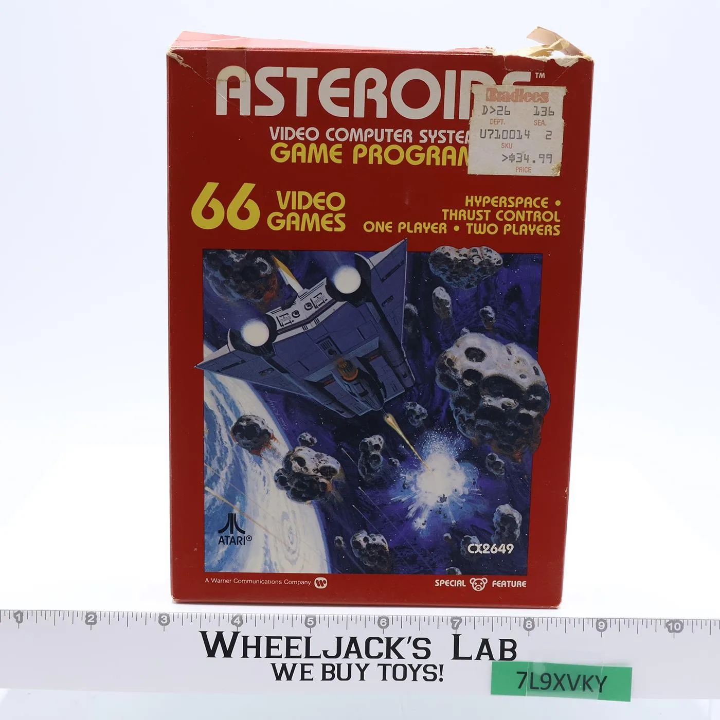 Asteroids W/ Box + Manual ATARI 2600 1981 Vintage Game Cartridge