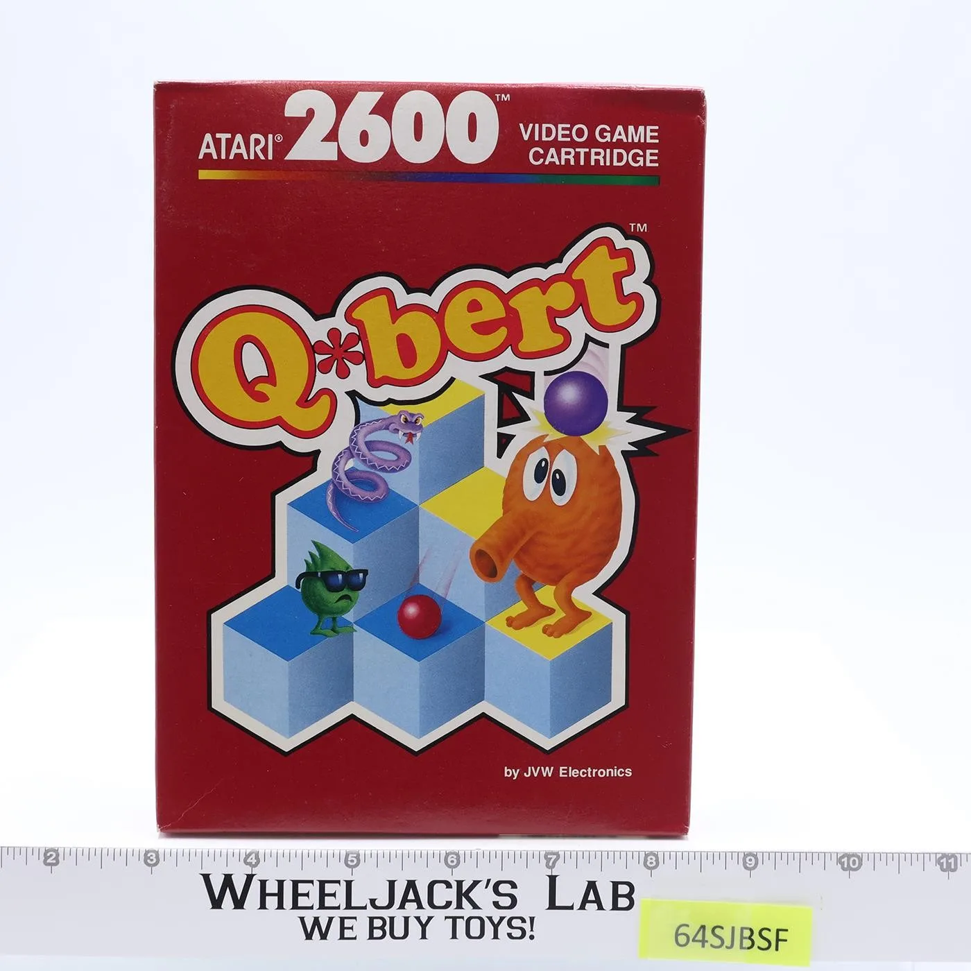 Q Bert Qbert Q-Bert W/ Box + Manual ATARI 2600 1983 Vintage Game Cartridge