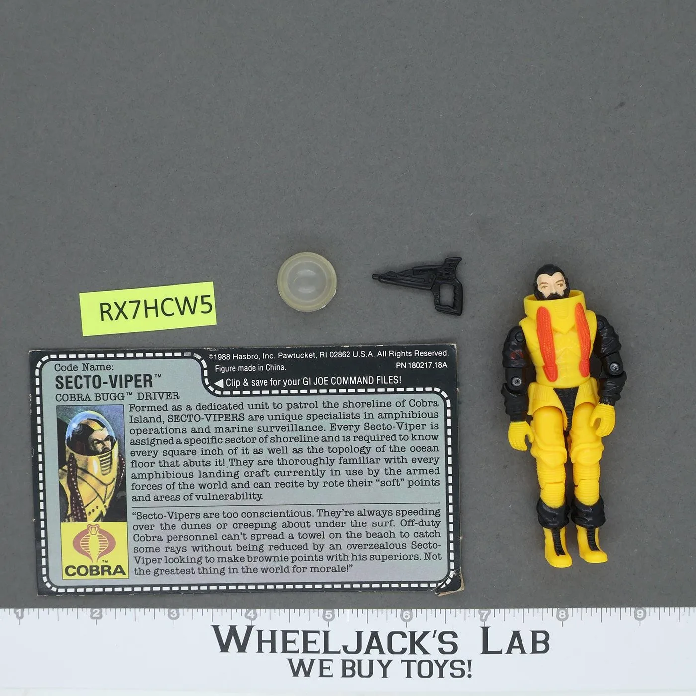 Secto-Viper V1 100% Complete G.I. Joe 1988 Hasbro Vintage Action Figure