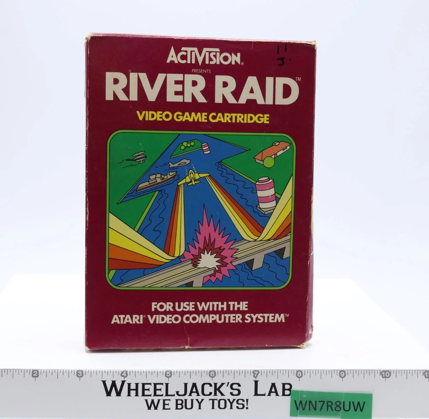 River Raid W/ Box + Manual ATARI 2600 1982 Activision Vintage Game Cartridge