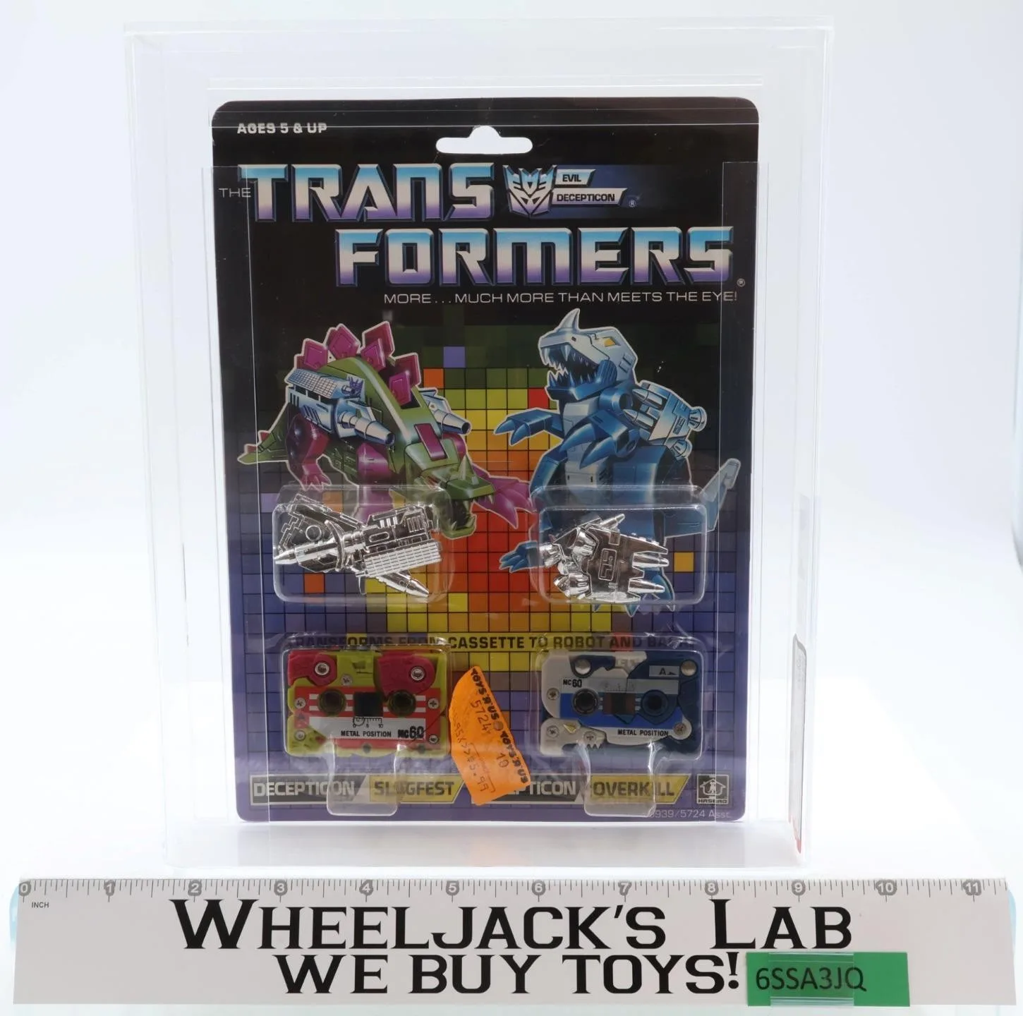 Slugfest Overkill AFA GRADED 75+ 75/80/90 G1 Transformers 1987 Hasbro NEW SEALED