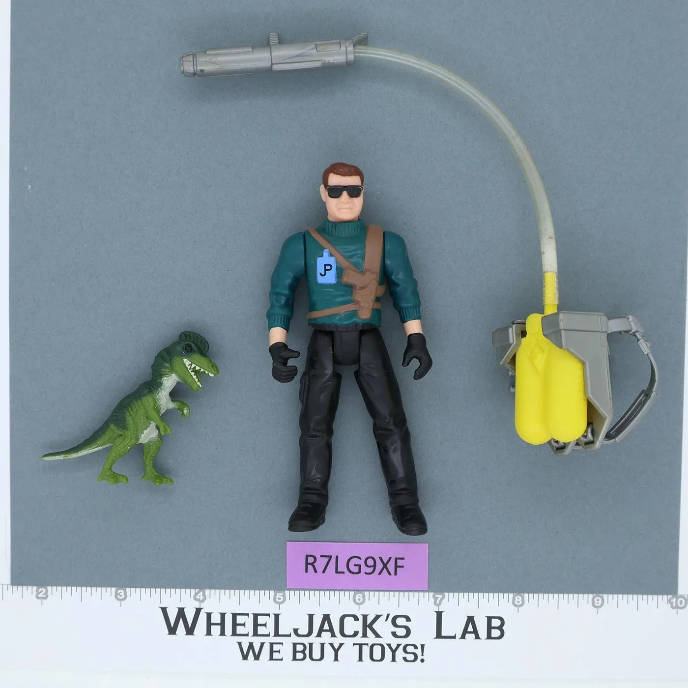 Dennis Nedry w/Tranq Spray Gun Jurassic Park 1993 Kenner Vintage Action Figure