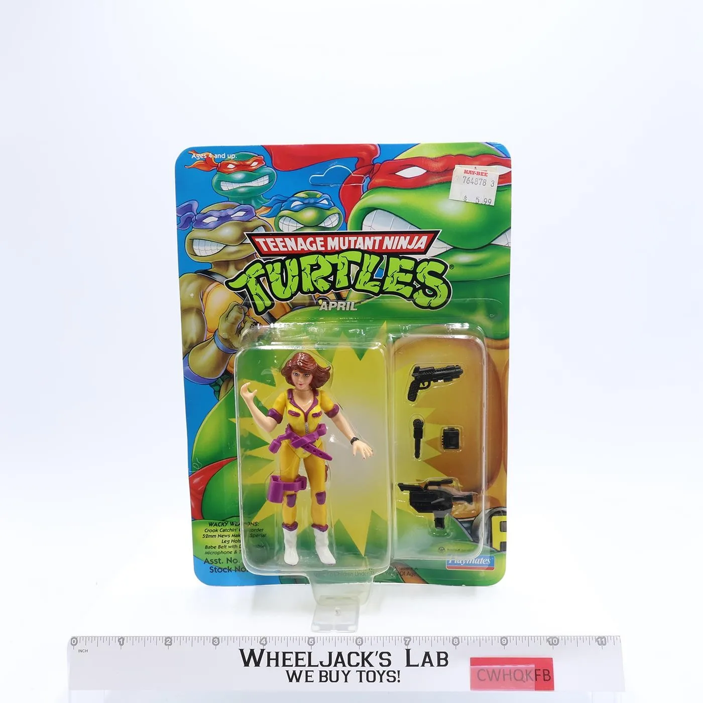 April Teenage Mutant Ninja Turtles TMNT 1992 Playmates NEW MOSC UNPUNCHED