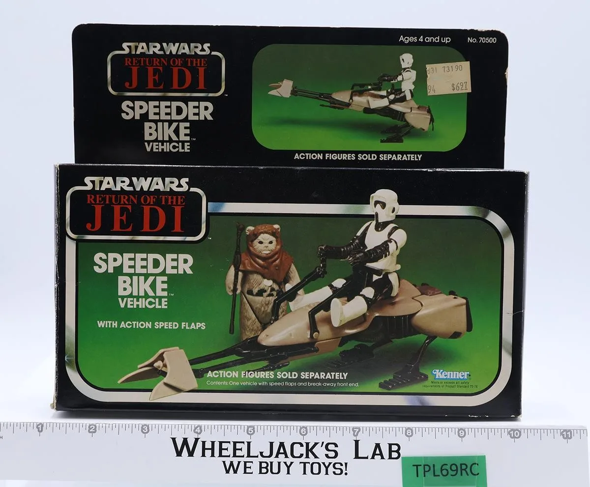 Speeder Bike 100% Complete W/Box Star Wars ROTJ Kenner 1983 Vehicle