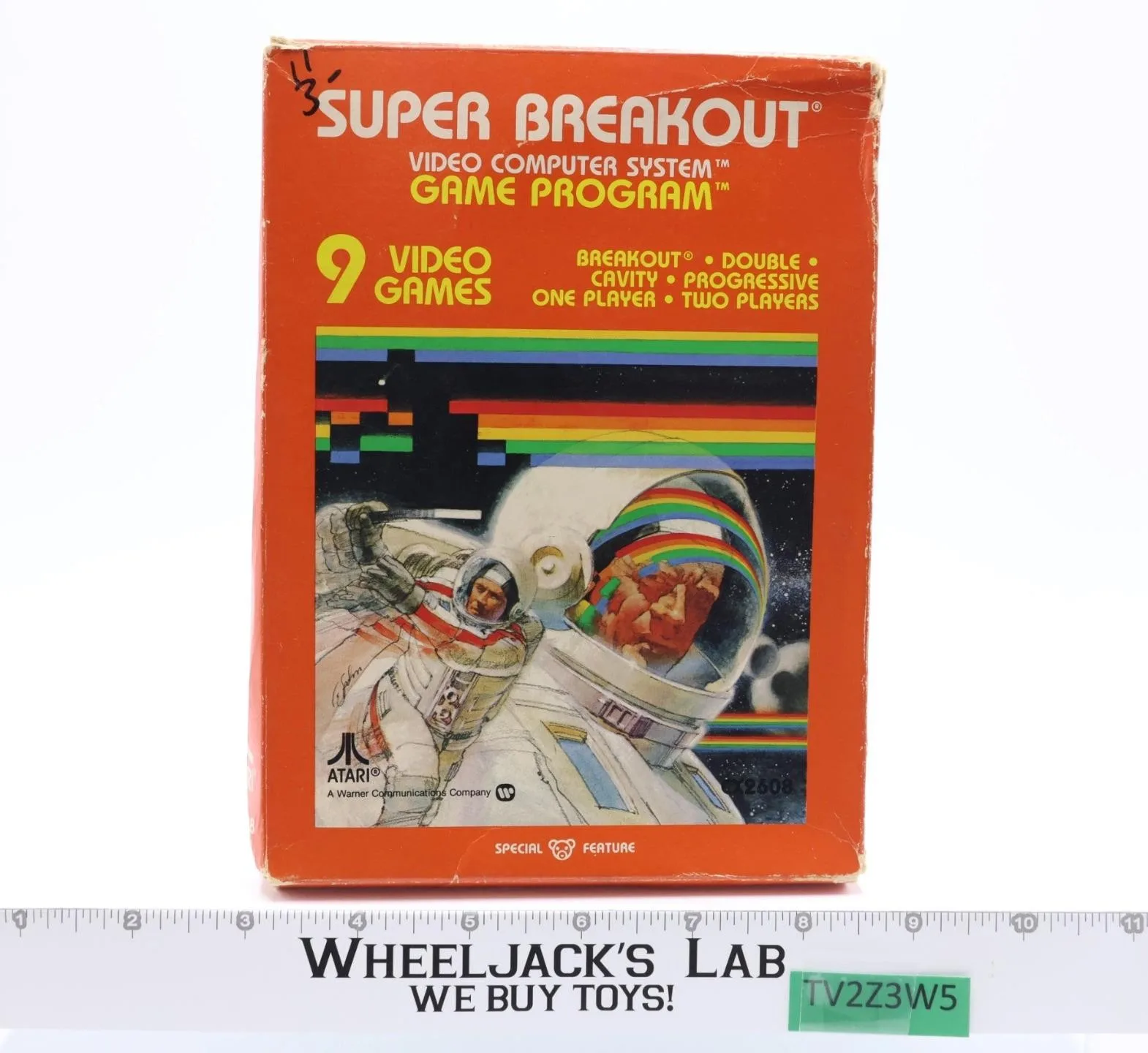 Super Breakout W/ Box + Manual ATARI 2600 1981 Vintage Game Cartridge