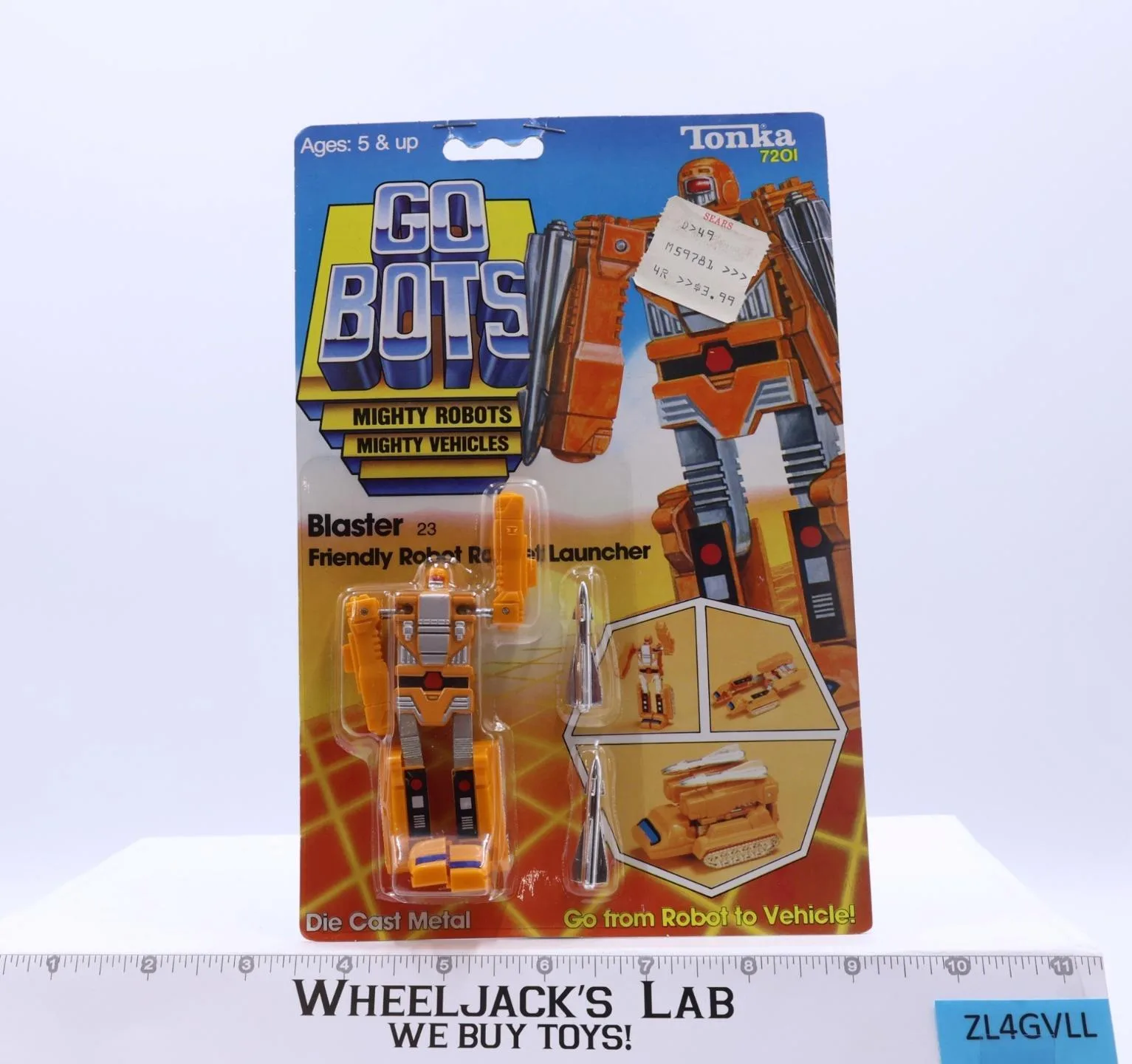 Blaster Friendly Robot Rocket Launcher Gobots 1984 Tonka Figure NEW MOSC SEALED