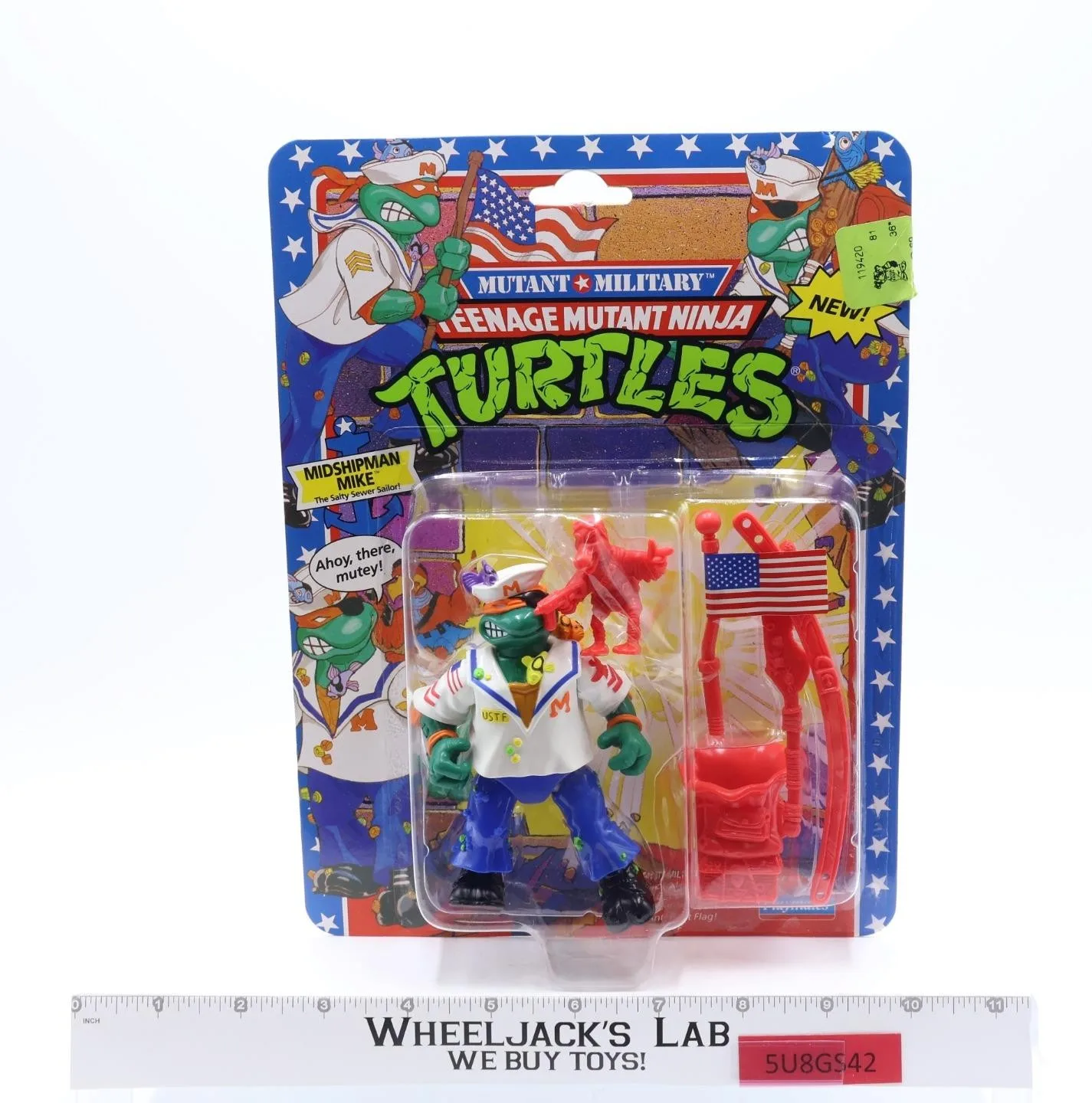 Midshipman Mike Teenage Mutant Ninja Turtles TMNT 1991 Playmates NEW MOSC SEALED