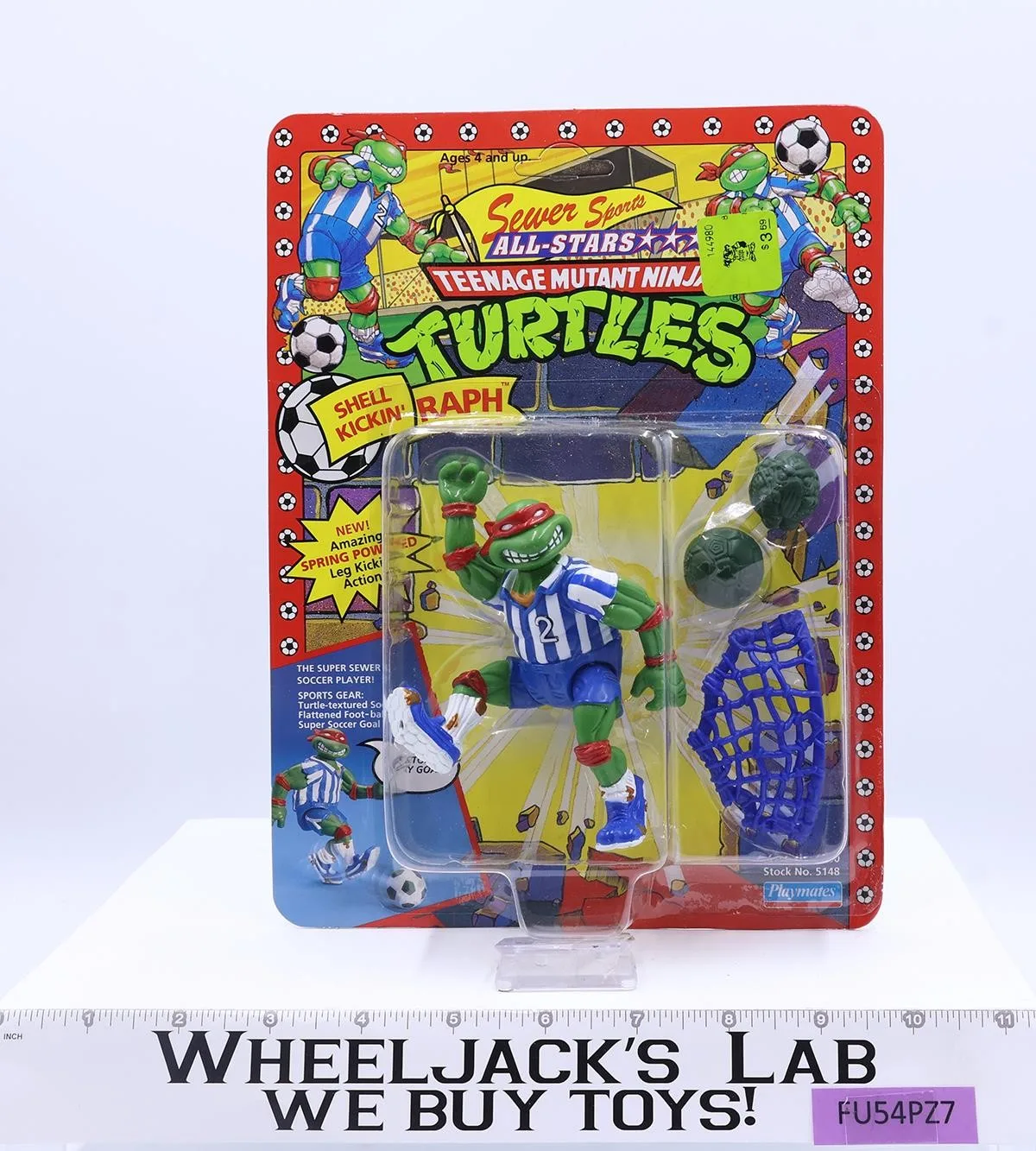 Shell Kickin' Raph Teenage Mutant Ninja Turtle TMNT Playmates UNPUNCHED MOSC NEW