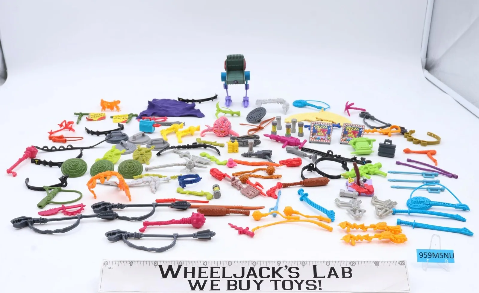 Lot of 110 Teenage Mutant Ninja Turtles TMNT 1980-1990s Accessories Parts Pieces